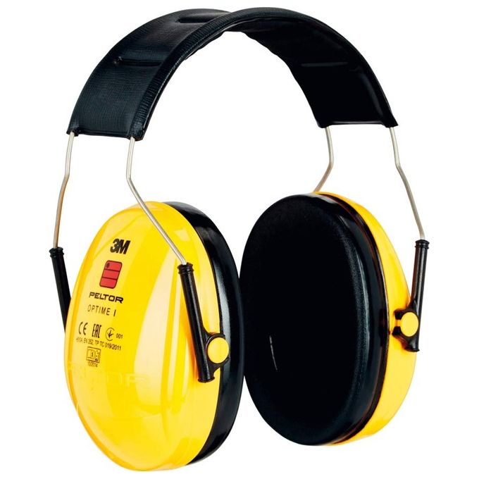3M 7000039616 Peltor Optime I Cuffia Antirumore A Padiglione SNR 27 dB colore Giallo Nero