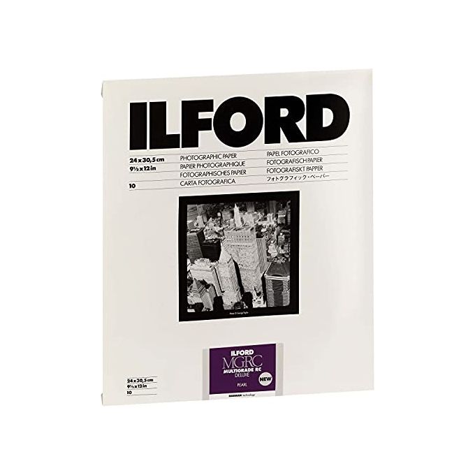 Ilford HAR1180309 Multigrade RC Pearl Carta Fotografica in Bianco e Nero a Contrasto Variabile 24x30,5 cm 10 fogli colore Bianco