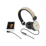 Hi-Fun 13350 Hi-Deejay Cuffie a Padiglione con Microfono BBS Bass Boost System 105 dB 32Ω Jack 3.5 mm colore Marrone