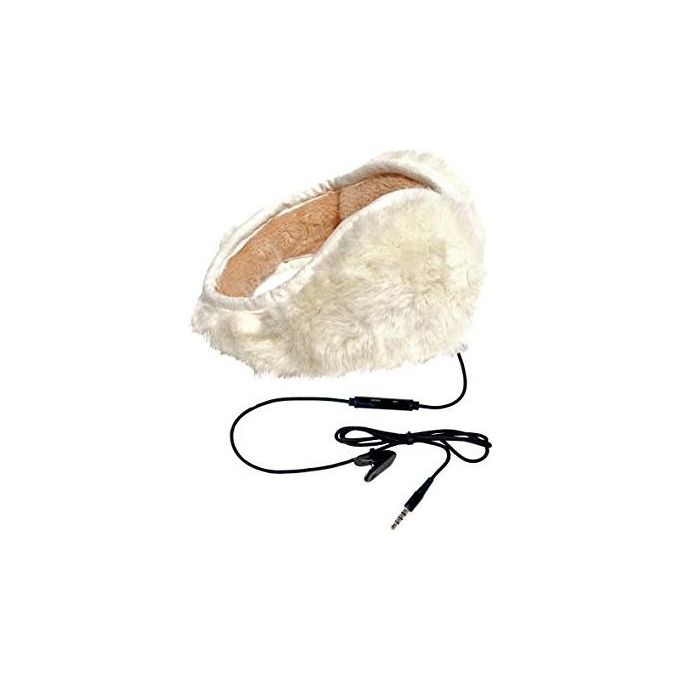 Hi-Fun HFHIEAR-LAWH Hi-Ear Paraorecchie Musicale Speaker Microfono Integrato Jack 3.5 mm Taglia Regolabile colore Bianco