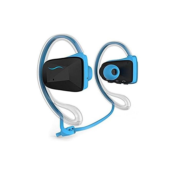 Hi-Fun HFHISPORT-BLU Hi-Sport Auricolari Bluetooth Sport Wireless Doppio Microfono Batteria 5 ore colore Azzurro Nero