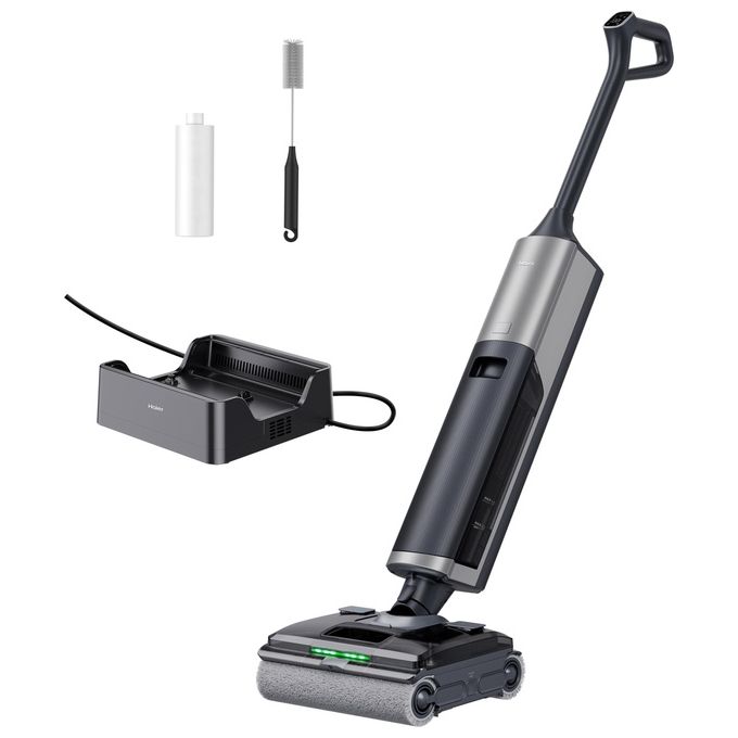 Haier HFWZ510 011 Aspiratore Verticale con Pulizia Automatica Autonomia 50 min Potenza 300 W colore Argento