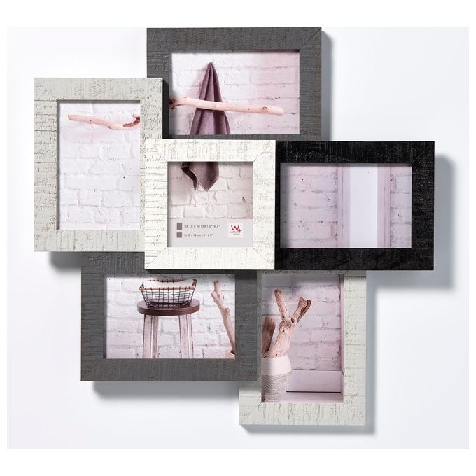 Walther design HO555M Galleria In Legno Per 6 Foto 5x13x18 1x13x13 cm colore Multicolore