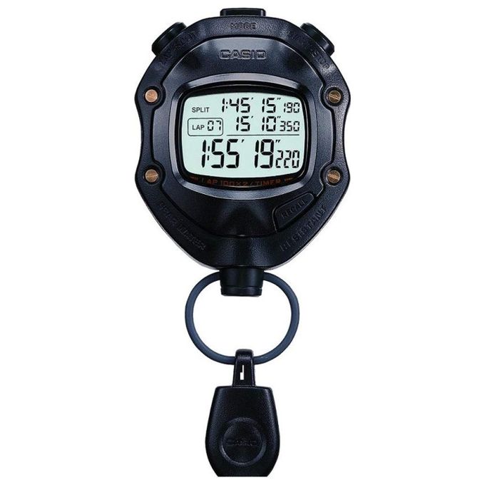 Casio HS-80TW-1EF Cronometro Digitale Quarzo Cassa 64 mm Impermeabile 50 m Lap Memory 100 Funzione Arbitro colore Nero