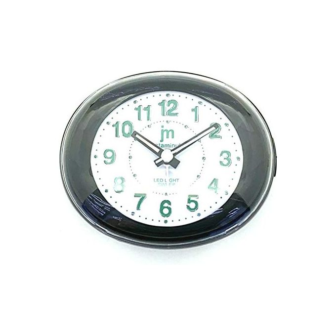 Lowell JA7020 Sveglia Analogica al Quarzo Suoneria Luce Snooze Movimento Continuo Silenzioso colore Nero