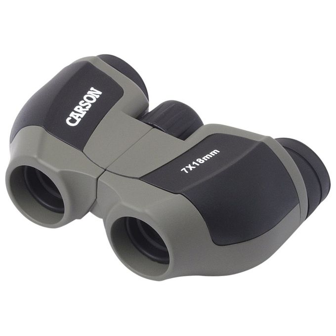 Carson JD-718 Mini Scout Binocolo 7x18 Prisma Porro Rivestimento Completo colore Nero Grigio