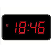 Lowell JE5112N Sveglia Digitale Display LED Rosso Doppio Allarme Snooze Luminosita' Regolabile colore Nero