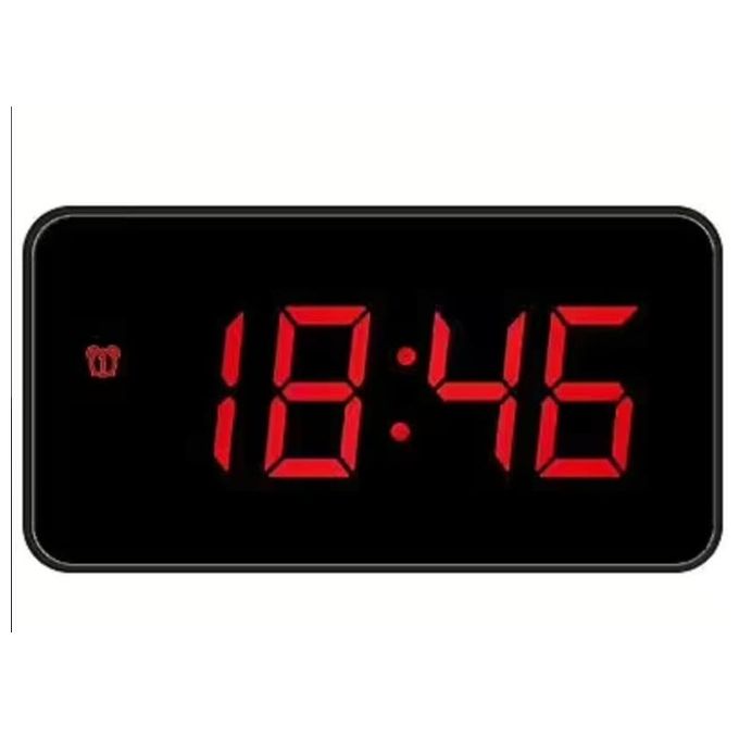 Lowell JE5112N Sveglia Digitale Display LED Rosso Doppio Allarme Snooze Luminosita' Regolabile colore Nero