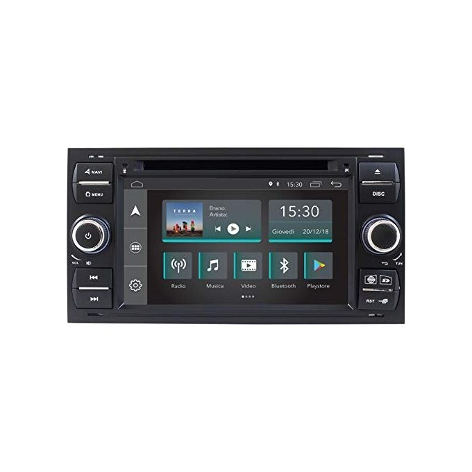 JF Sound Autoradio Custom Fit Ford Kuga Android 8.1 4Core Wi-Fi Schermo 7'' GPS Easyconnect colore Nero