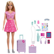 Barbie JMJ47 Bambola alla moda con accessori da viaggio e tablet inclusi colore Multicolore