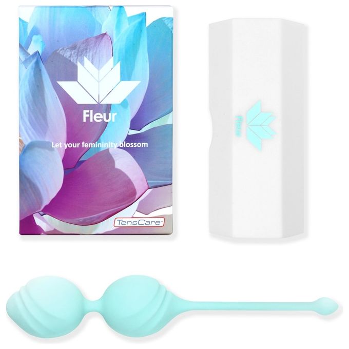 TensCare K-FLEUR Palline per Allenamento del Pavimento Pelvico in Silicone Medico con Vibrazione e Biofeedback colore Blu