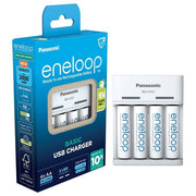 Panasonic BQ-CC61 Eneloop Caricabatterie USB NiMH 2 o 4 batterie AA AAA con 4 batterie AA 2000 mAh incluse