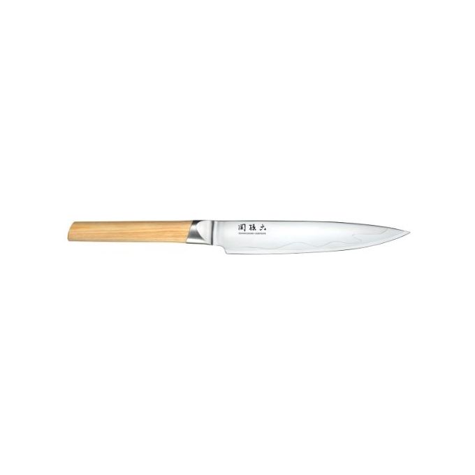 KAI MGC-0468 Seki Magoroku Composite Coltello da trinciare 18 cm doppio filo acciaio VG-MAX colore Marrone