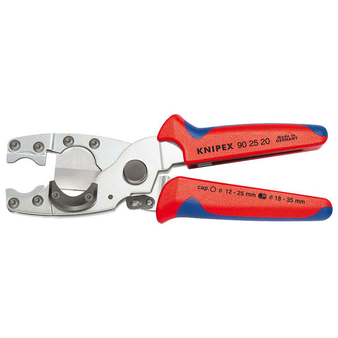 Knipex KNP902520 Tagliatubi per Guaine e Tubi Rivestiti Diametro 12-35 mm Lunghezza 210 mm colore Rosso-Blu