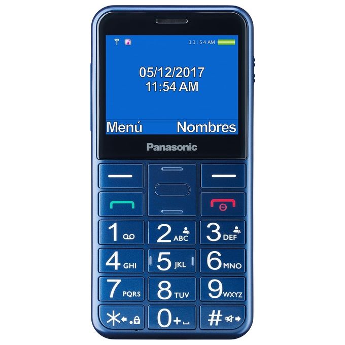 Panasonic KX-TU155 Telefono Cellulare Facilitato Doppia SIM 2.4'' Tasto SOS Bluetooth 2G colore Blu