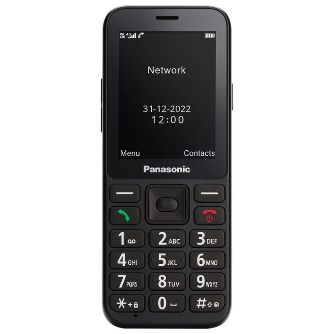 Panasonic KX-TU250 Telefono Cellulare per Anziani 4G VoLTE Display 2.4'' Tasto SOS Fotocamera 1.2 MP Bluetooth 4.2 colore Nero