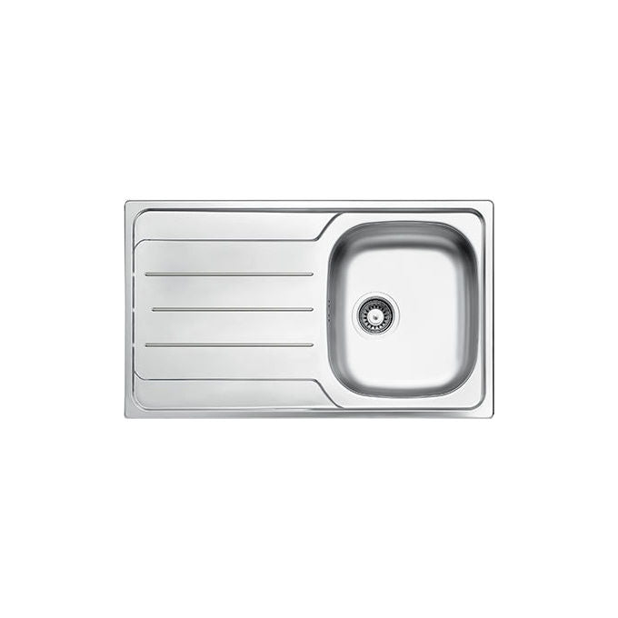 Glem Gas L1G86XD3 Lavello ad incasso Rettangolare 1 ciotola Acciaio inox con Scolapiatti colore Acciaio inox