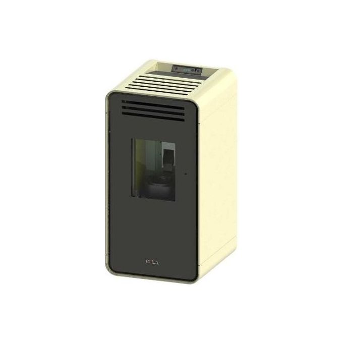 COLA LA11C10Y Stufa a pellet Ambra con telecomando e pulizia automatica colore Avorio