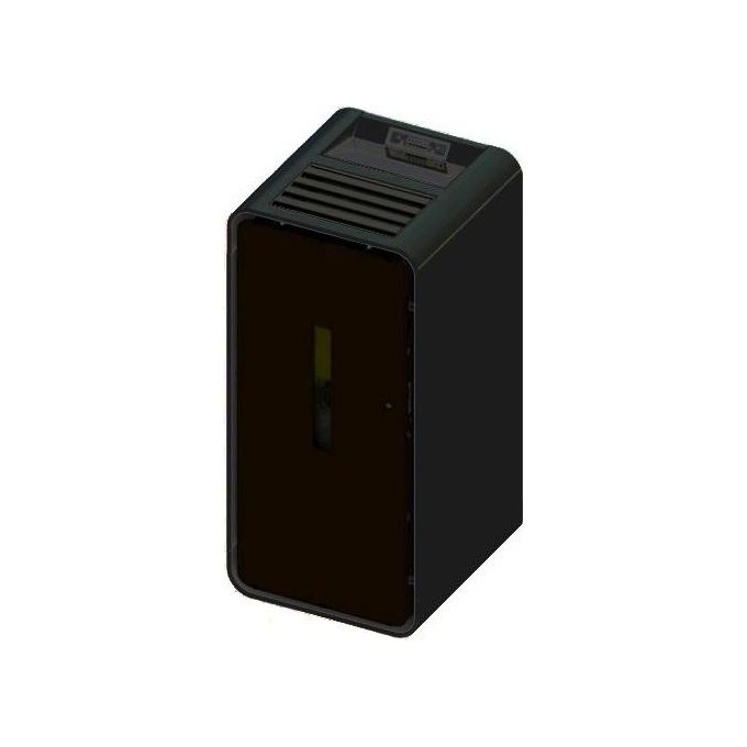 COLA LA11F90Y Ambra Lux Stufa a pellet ventilata in acciaio verniciato con telecomando e pulizia automatica colore Nero