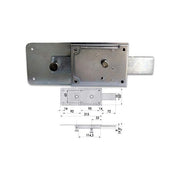 CISA 0920217 55254-50-1 Serratura Ferroglia con Cilindro Fisso Destra colore Zincato