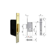 CISA 0920240 Serratura da infilare per cilindro europeo 1 mandata entrata 30 mm colore Argento