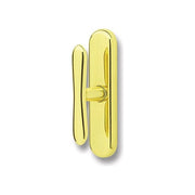 Ghidini FV24971 Uno Martellina Cremonese per Finestre su Placca Attacco Q7 Senza Gioco Ottone Cromo Satinato colore Cromo Satinato
