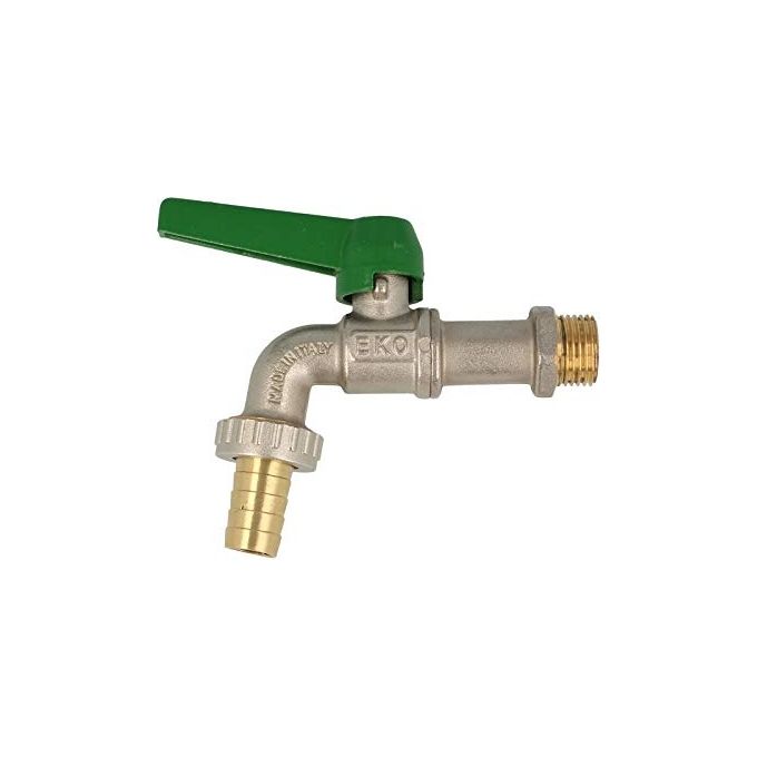 Enolgas 8010660160817 EKO B Rubinetto a Sfera Antigelo 3-4'' Ottone Nichelato DN 15 colore Bianco