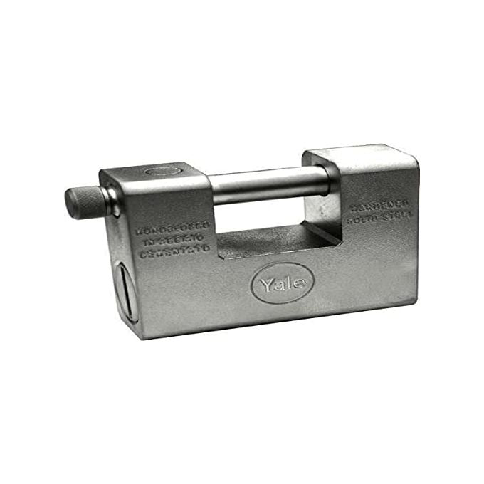 Yale Y1640185 Lucchetto Antiscasso in Acciaio Carbonitrurato con Gancio Temprato da 18 mm 3 Chiavi incluse colore Nero