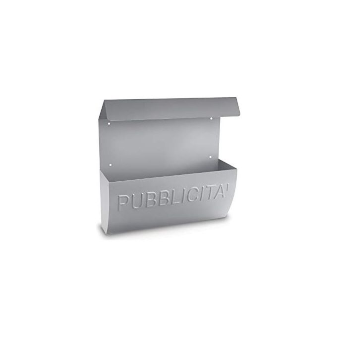 Alubox 49162 Reclame Cassetta Portapubblicita' Lamiera Zincata Verniciata Uso Esterno 31x31x10 cm colore Argento