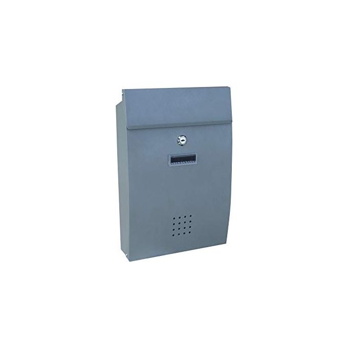 Alubox 64526 Pechino Cassetta Postale Porta Rivista Lamiera Zincata Serratura a Cilindro per Esterno colore Grigio Ghisa