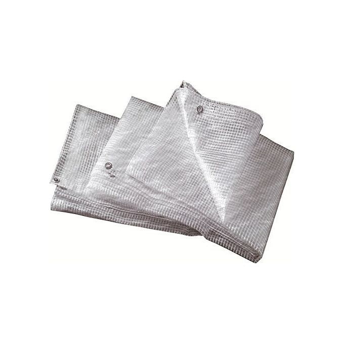 4F 1180B44 Telo Copertura Retinato Occhiellato PVC 140 gr-mq 4x4 m colore Bianco