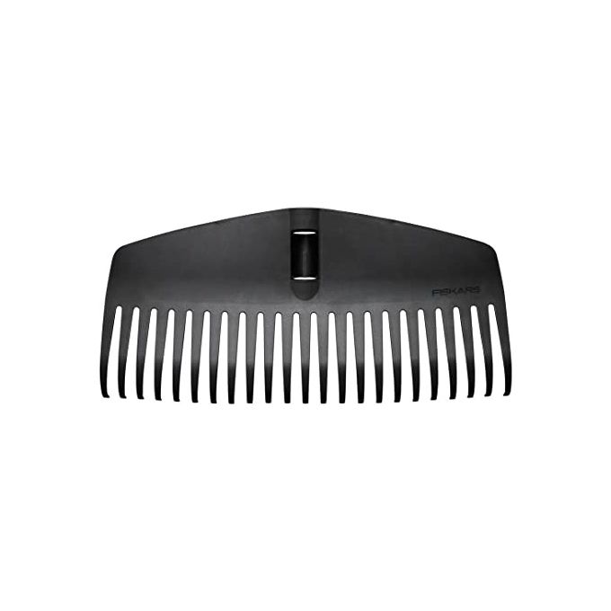 Fiskars 1063089 Solid Testa Rastrello per Foglie 23 Rebbi in Polipropilene 42 cm colore Nero