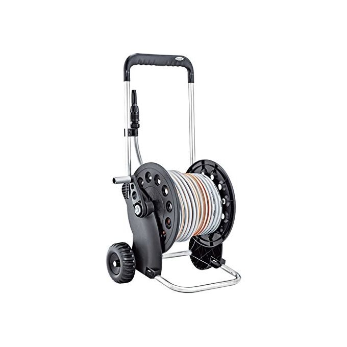 Claber 8981 Ecosei Kit Carrello Avvolgitubo Manuale con Tubo 20m Raccordi e Lanciaspruzzo