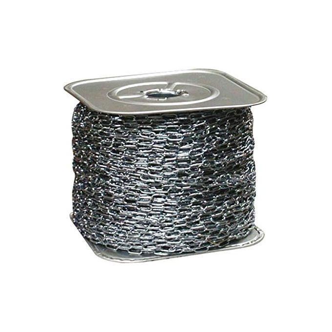 CATENIFICIO RIGAMONTI CGB18 Catena Genovese Zincata in Bobina Diametro 3,5 mm Lunghezza 60 m Carico di Lavoro 150 Kg colore Zincato