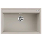 Elleci, Lavello da Incasso Monovasca Best 130, Granitek Bianco Soft 39, Sopratop