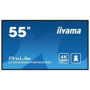 Iiyama ProLite LH5560UHS-B2AG, display 55 pollici 4K UHD, segnaletica digitale, Android 11, 500 cd-m², pannello VA, Wi-Fi, 24-7