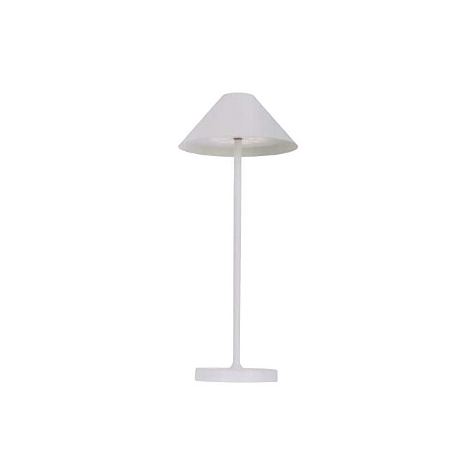 Kelu'  LIBERTY Lampada da Tavolo LED Ricaricabile 3 W Luce Calda 3000 K IP54 Touch Dimmer 4000 mAh Bianco