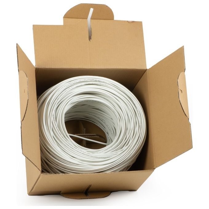 LINK LK305U5EL Cavo di rete UTP solido Categoria 5e 305 metri Rame AWG25 LSZH CPR Classe Eca colore Bianco