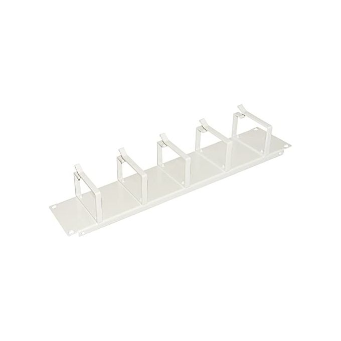 Link Listello Guidacavi per Armadi 19'' 2 Unita' 5 Anelli Colore Grigio in Metallo