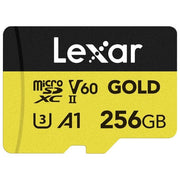 Lexar LMSGOLD256G-BNNNG Professional Gold MicroSDXC 256 GB UHS-II U3 V60 A1 280 MB-s colore Nero