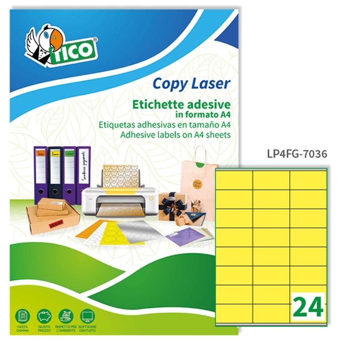 Tico etic Fluor. Giallo Diam.70x36 Sing.