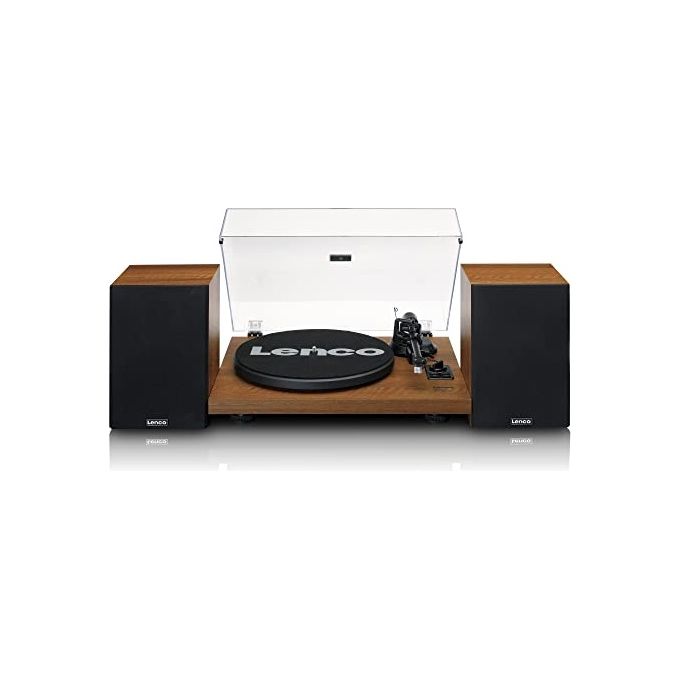 Lenco LS-480WD Giradischi con Casse Esterno Bluetooth 33 45 RPM Potenza 60 W RMS colore Legno