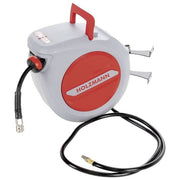 HOLZMAN LSR20AIR Avvolgitubo Aria Compressa Tubo PVC 20 + 2 m Pressione Max 17 bar con Supporto Parete Girevole colore Nero
