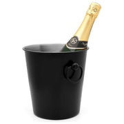 Leopold Vienna LV213008 Enkelwandig Secchiello per Champagne Acciaio Inox 304 con Supporto Opzionale colore Nero