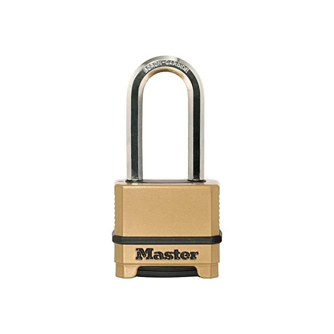 Master Lock M175EURDLH Lucchetto a Combinazione 4 Cifre Corpo in Zinco Archetto Ottagonale in Carburo di Boro 51 mm Lunghezza Archetto Resistente alle Intemperie colore Nero