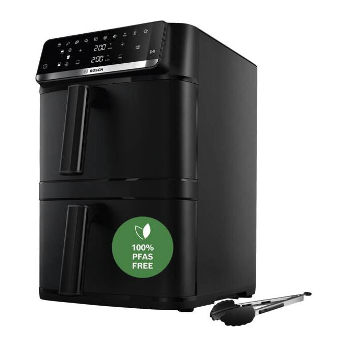 Bosch MAFD661B7 Serie 6 Friggitrice ad aria doppia 12 L 2800 W display touch colore Nero