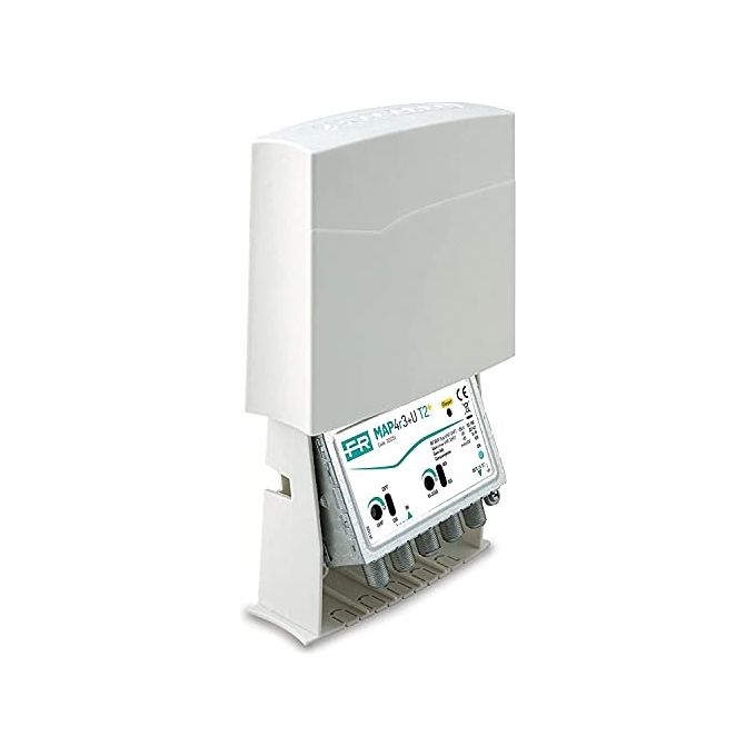 Fracarro 223759 MAP2R345U T2 Amplificatore da palo multingresso 4 ingressi III+DAB IV V UHF 25 dB filtro LTE 4G 5G