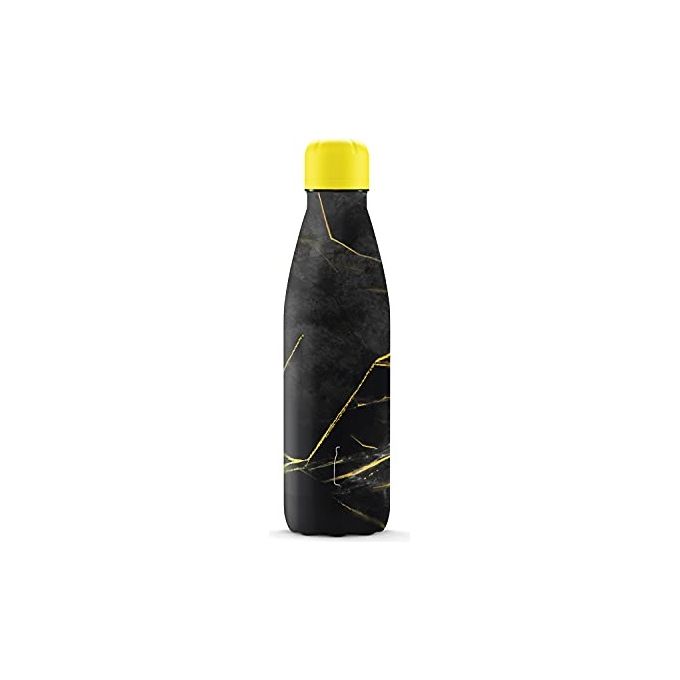 The Steel Bottle #26 MARBLE Borraccia Termica 500 ml Acciaio Inox Doppia Parete caldo 20h freddo 10h colore Nero Oro