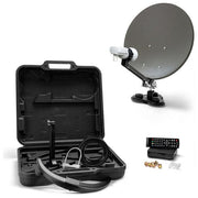 Xoro SAT200301 MCA 38 HD Set Kit Parabola Satellitare Camping 38,5 cm LNB Ricevitore DVB-S2 Full HD colore Antracite