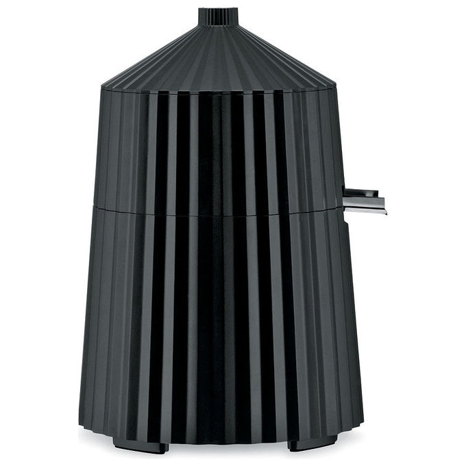 Alessi MDL07B Plisse' Spremiagrumi Elettrico 80 W Accensione Automatica Beccuccio Salvagoccia Acciaio Inox Resina Termoplastica colore Nero
